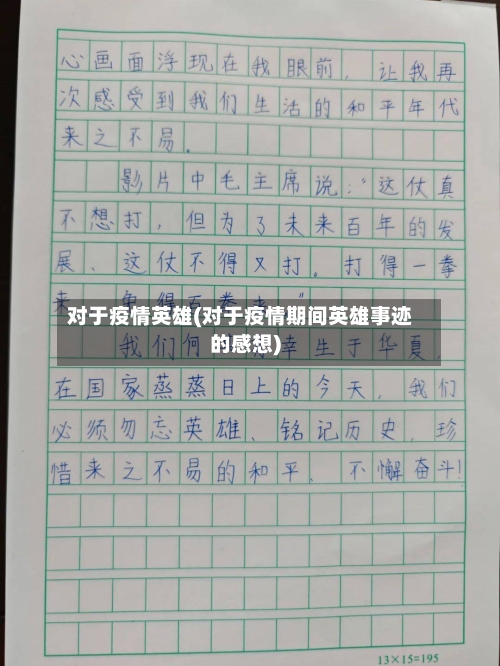对于疫情英雄(对于疫情期间英雄事迹的感想)