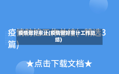 疫情做好审计(疫情做好审计工作总结)