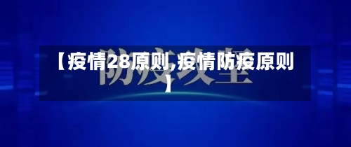 【疫情28原则,疫情防疫原则】